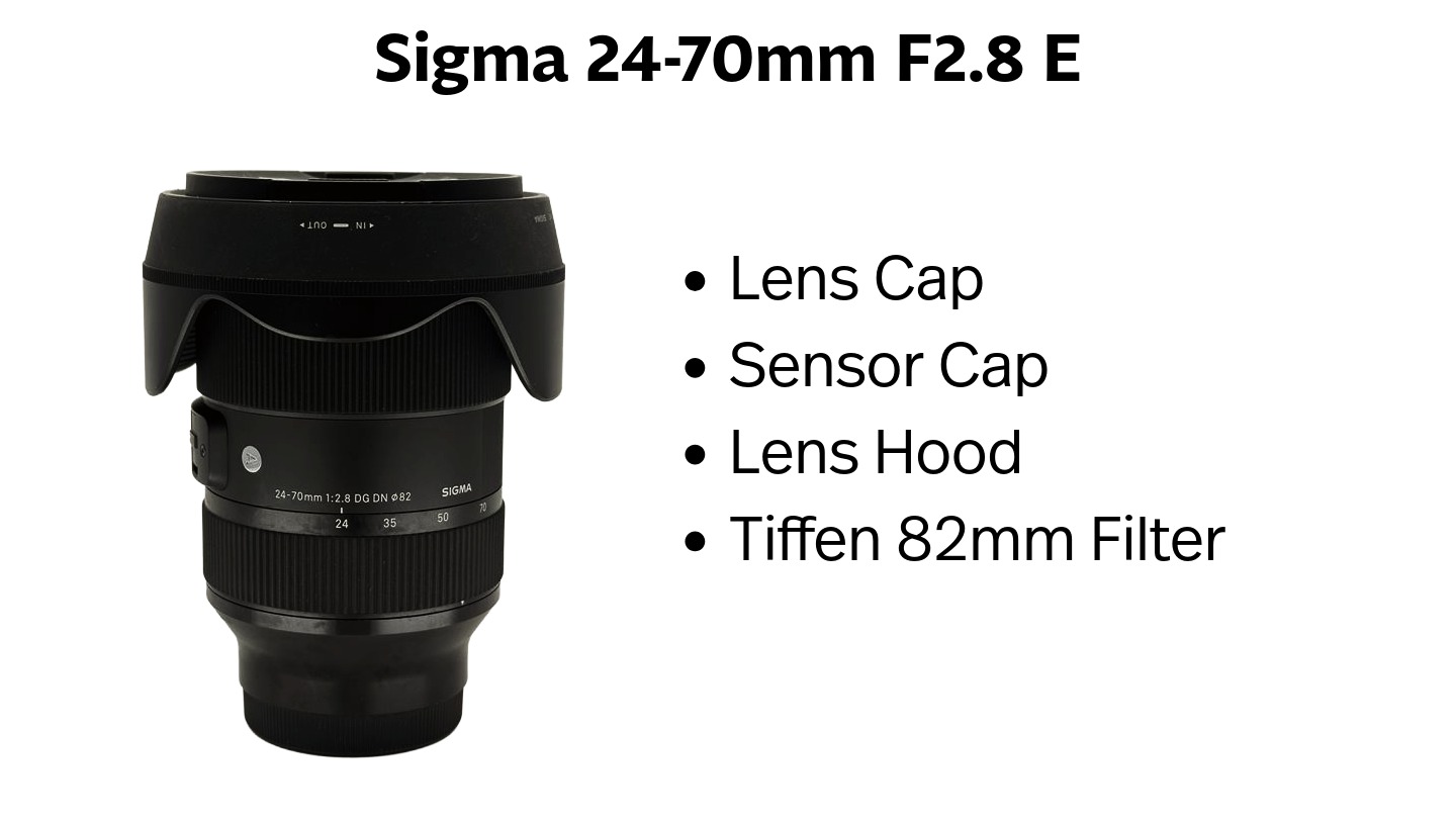 Sigma 24-70mm F2.8 E Lens with photo