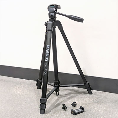 Magnus PV-3330G Tripod with Smartphone Adapter and GoPro Mount
