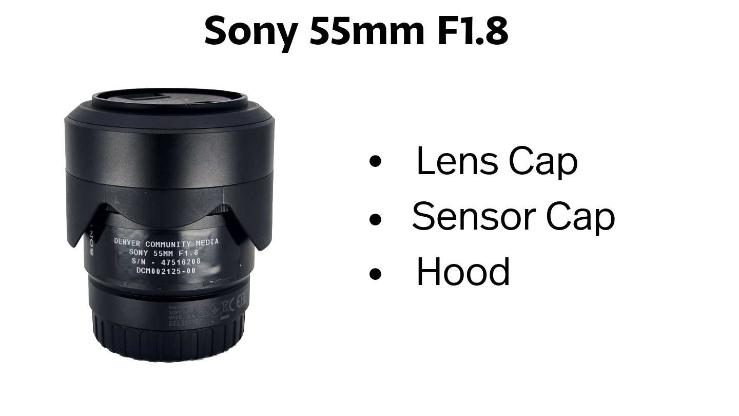 Sony 55mm F1.8 with photo